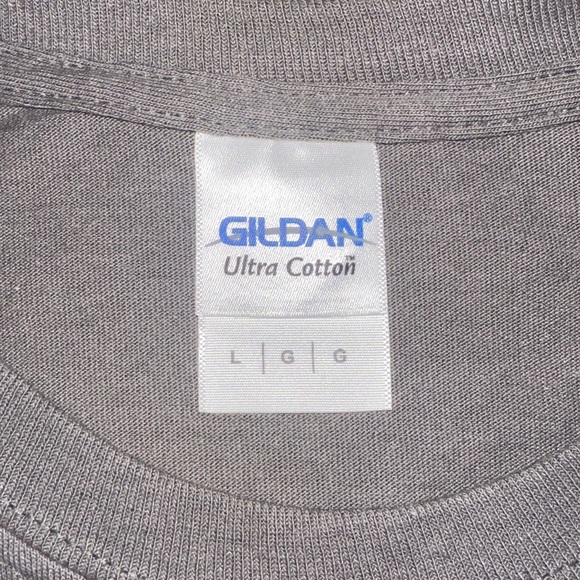 NEW Gildan Ultra Cotton Long Sleeve Gray Football Tee - Picture 6 of 7